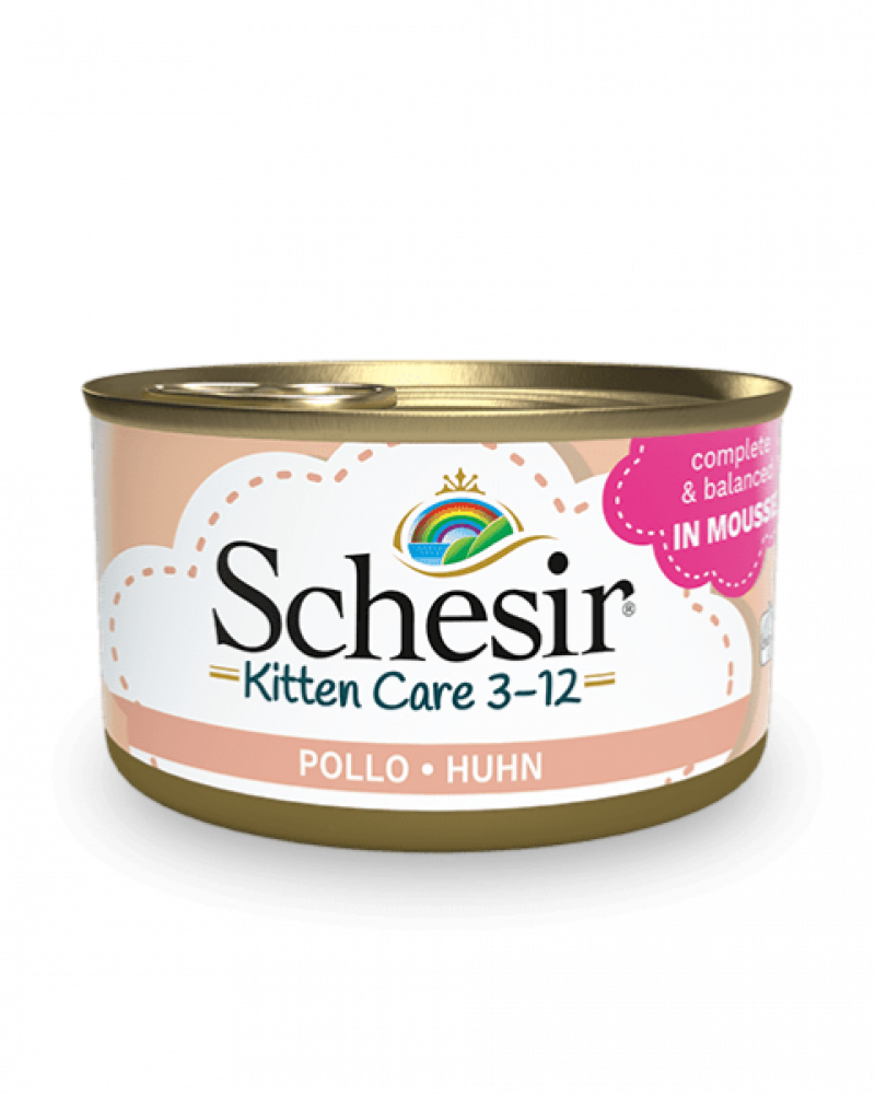 معلبات شيزر موس الدجاج للقطط الصغيرة Schesir kitten care Chicken In Mousse