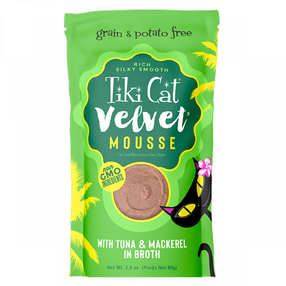 Tiki Cat Velvet Mousse Tuna Mackerel In Broth 80G