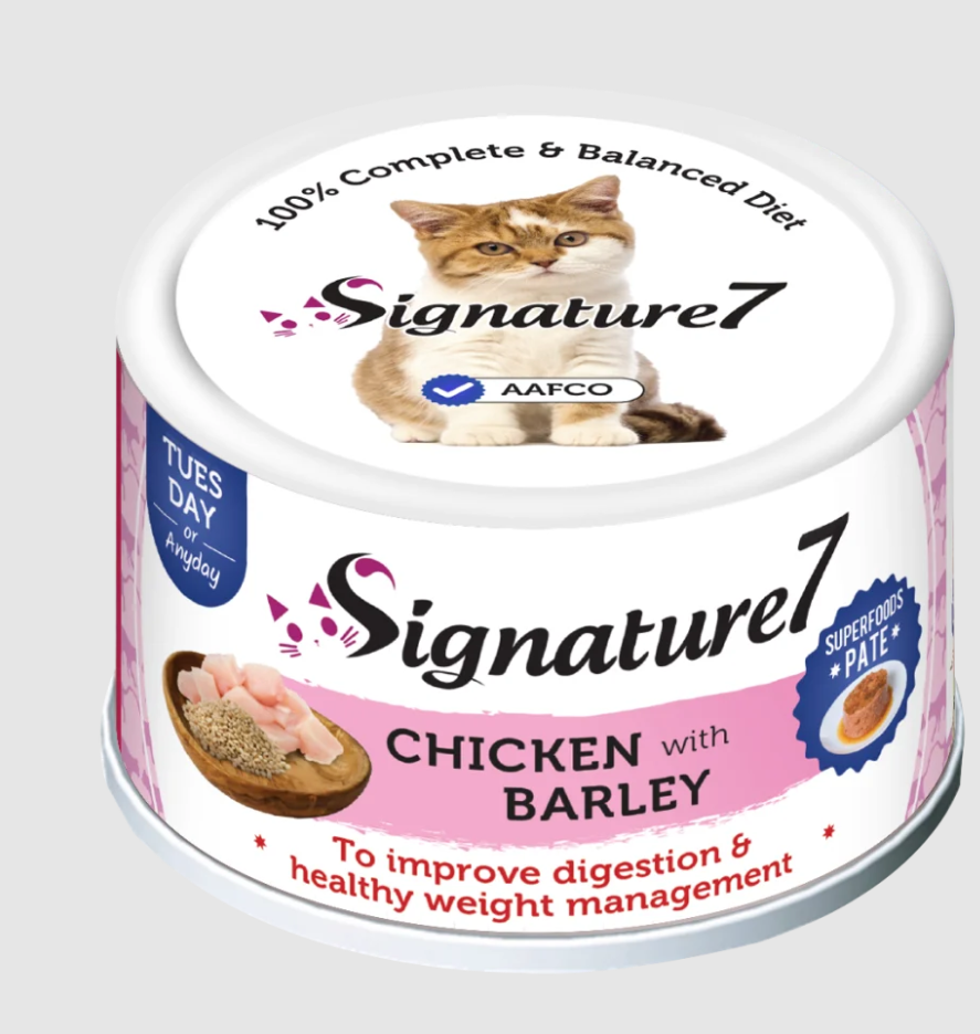 سيقنتشر7 طعام رطب الدجاج والشعير 80 جم - لتحسين الهضم وإدارة الوزن الصحي Signature7 Chicken with Barley