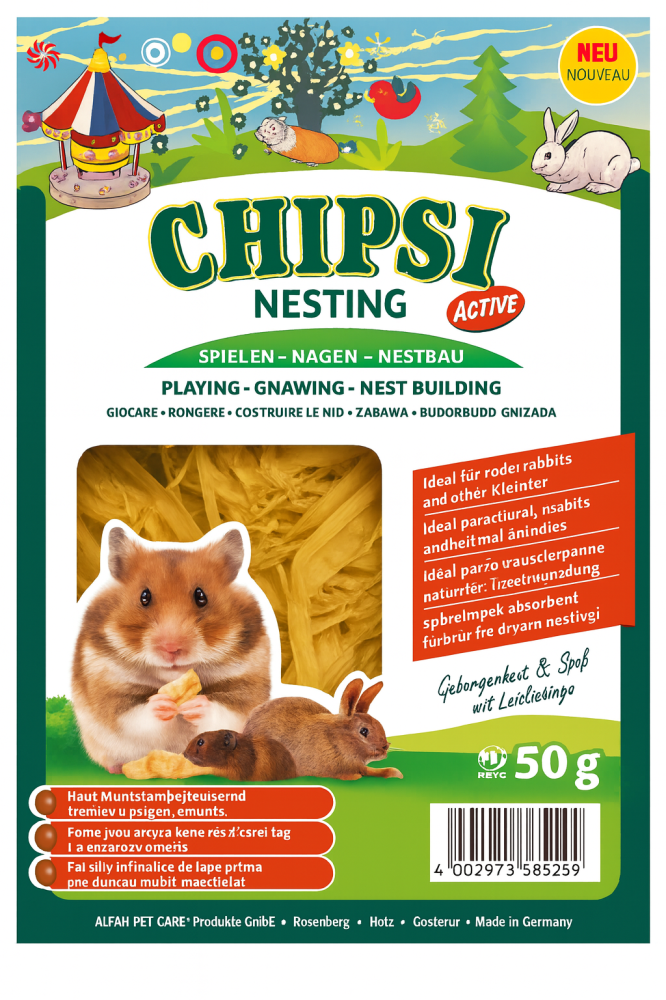 شيبسي خيوط تعشيش نشارة خشب للطيور والحيوانات الصغيرة CHIPSI Nesting - Nest Building
