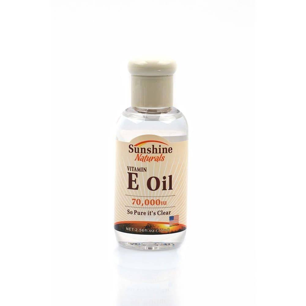 Sunshine Naturals Pure Vitamin E Skin Care Oil 70,000 IU - 75 ml