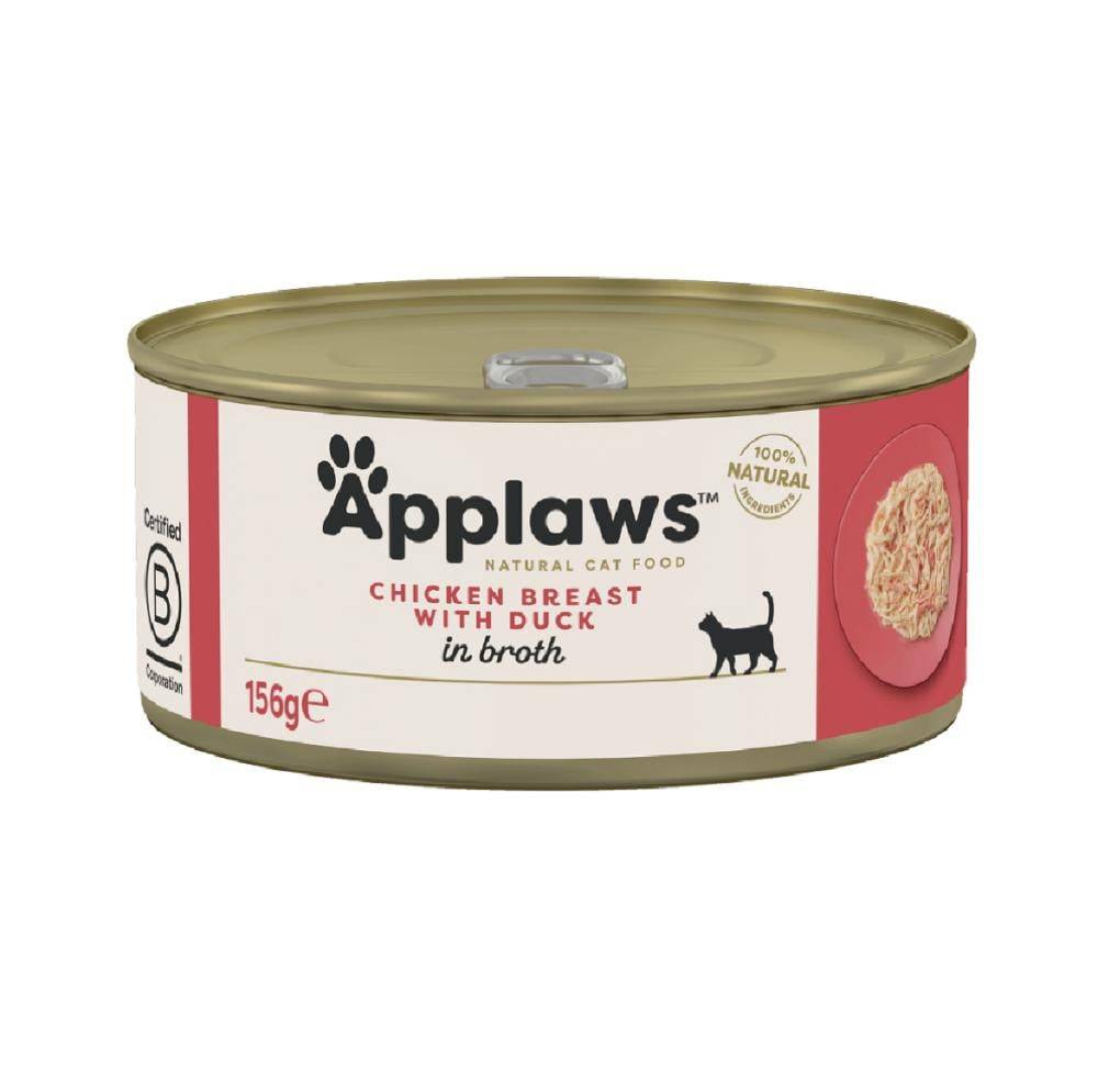 Applaws Cat Chicken Breast With Duck In Broth 156G 156G R