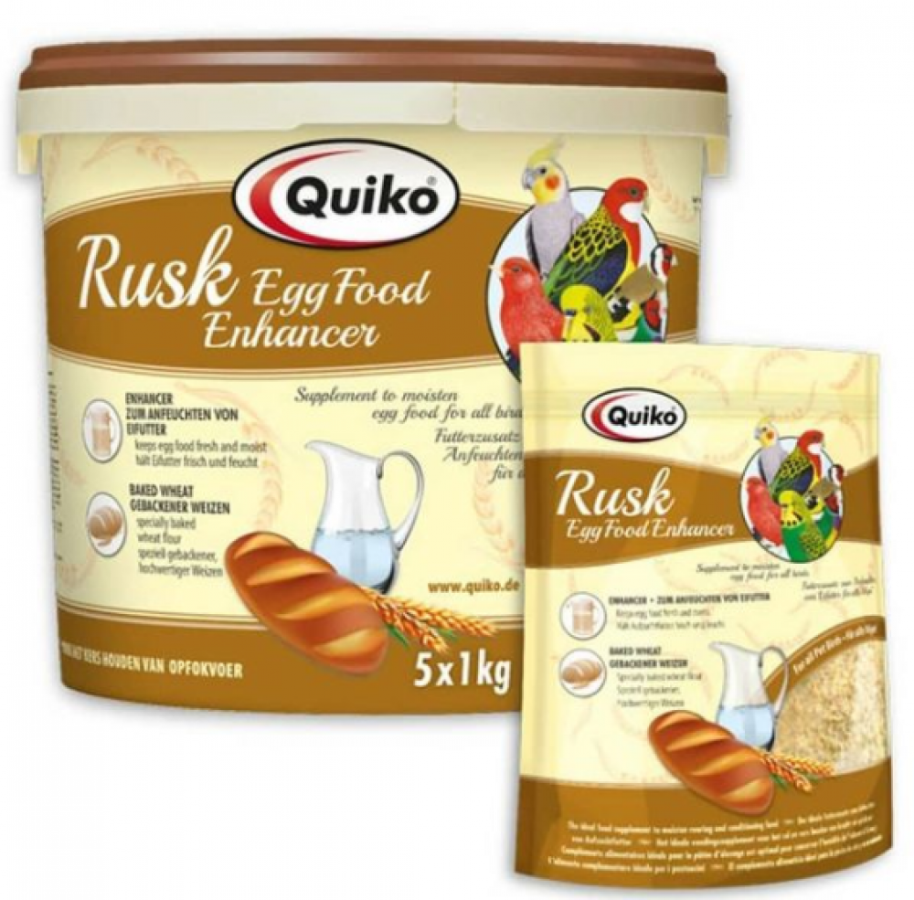 كوكيو قمح مطبوخ (راسك) باتيه طيور Quiko Rusk Egg Food Enhancer