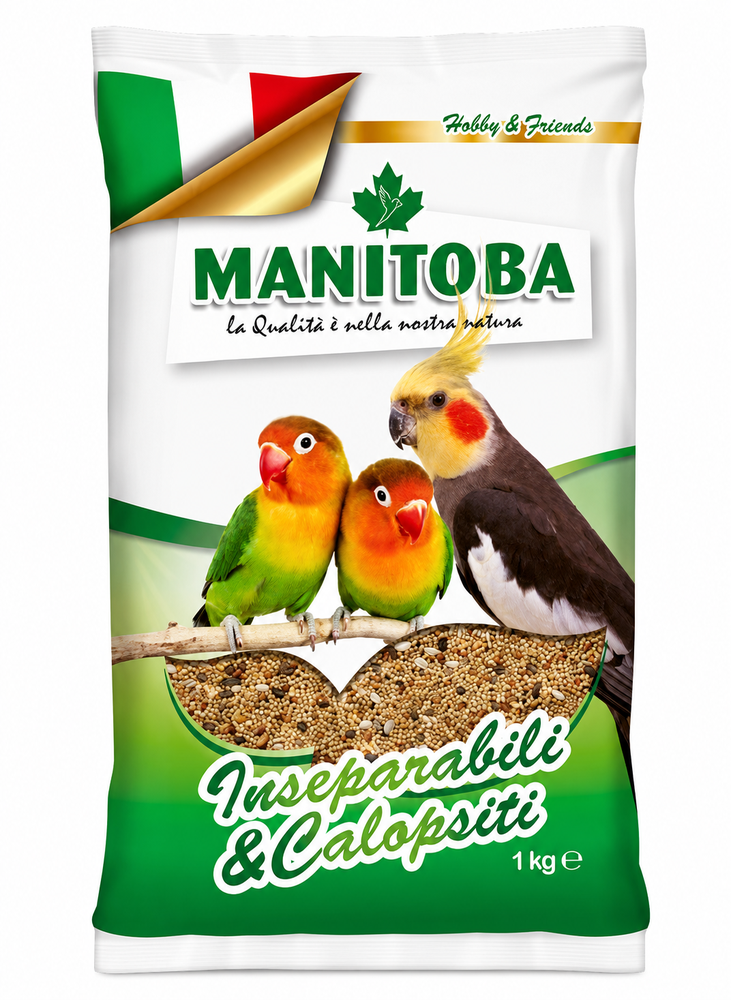 مانيتوبا اكل طيور الروز والكروان والفيشر 1كغ Manitoba Parrocchetti 1kg