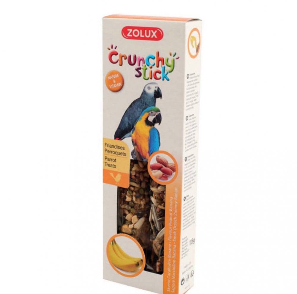 زولوكس مكافآت مقرمشة للبغاوات بالفول السوداني والموز Zolux Crunchy Stick For Parrot Peanut And Banana