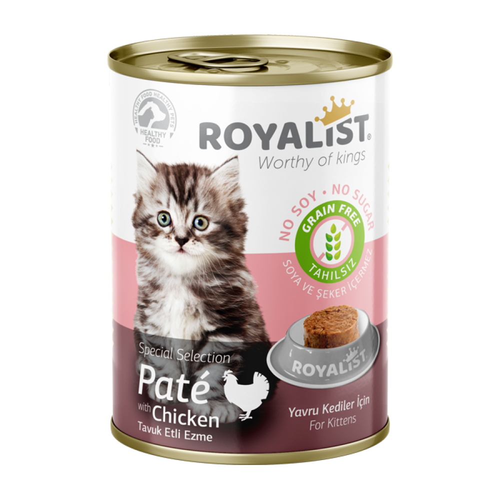 روياليست طعام رطب للقطط الصغيرة باتيه الدجاج Royalist Kitten Cat Paté with Chicken 400g