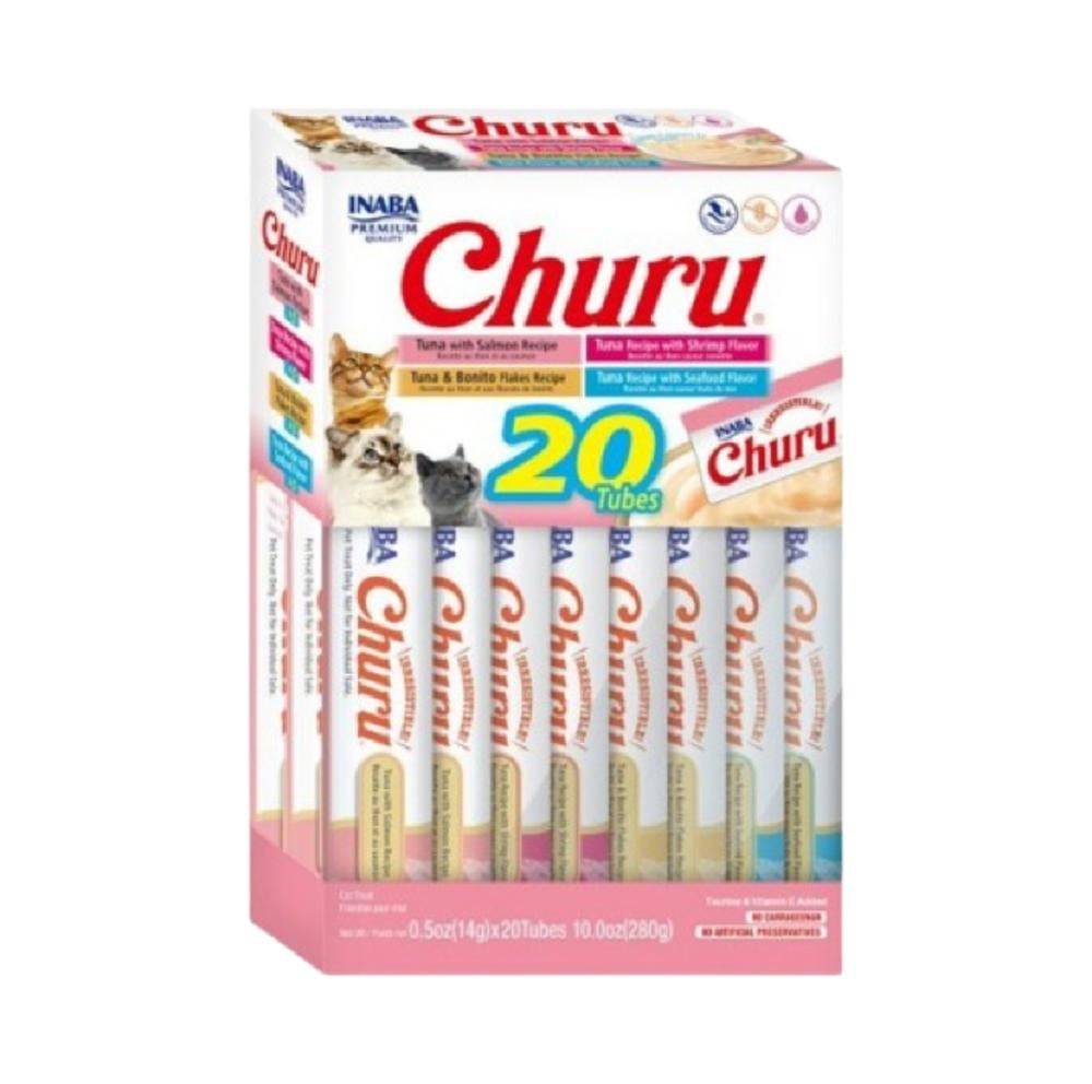 اينابا تشوروالتونة (تونة مع المأكولات البحرية) مكافآت لجميع القطط 20 ظرف INABA Churu