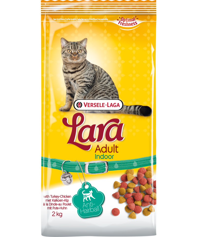 فيرسل لاقا - لارا طعام القطط المنزلية للتخلص من كرات الشعر Versele-Laga Lara crispy chunks with Turkey & Chicken- Adult