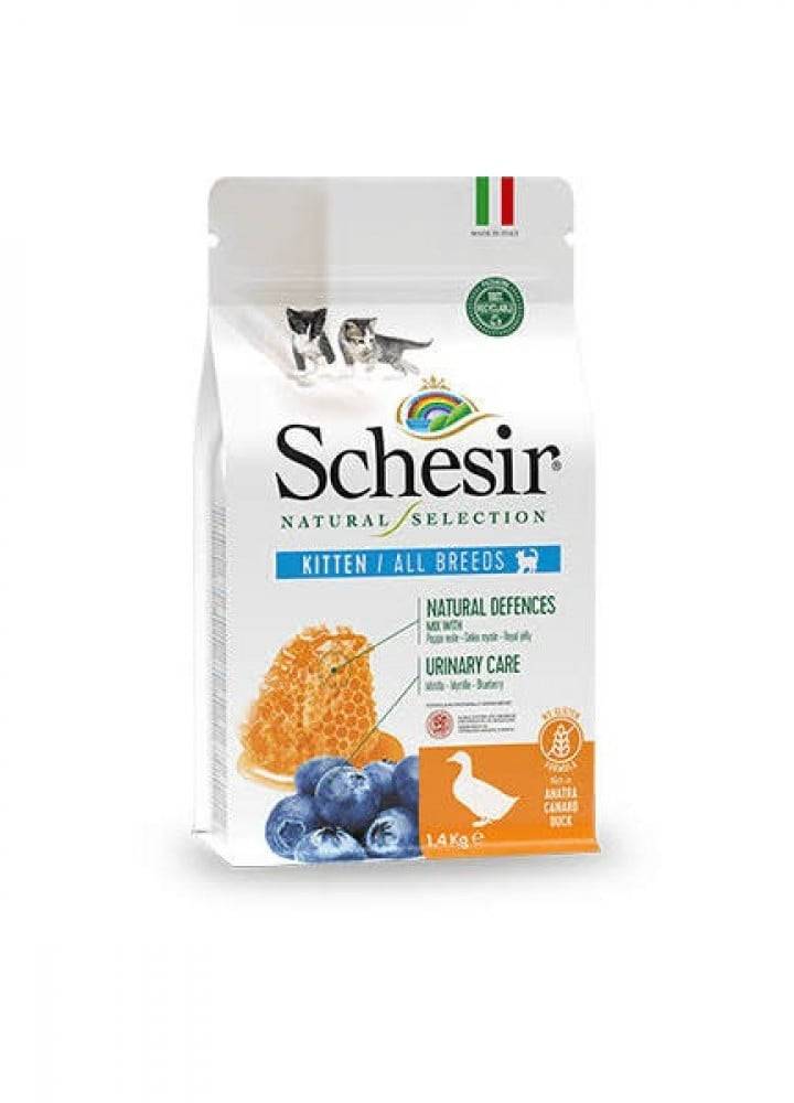 شيزر طعام جاف للقطط الصغيرة بالبط 1.4كغ Schesir Dry kitten Duck 1,4kg