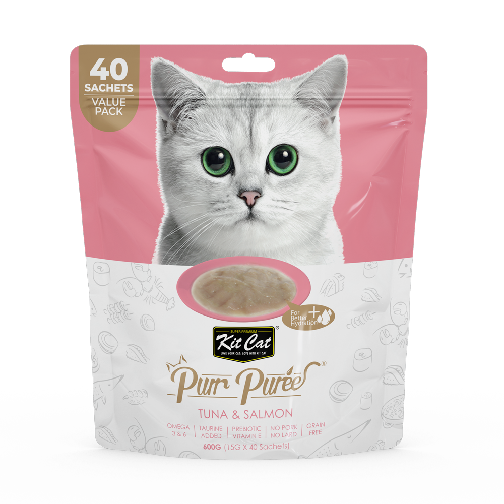 مكافآت قطط كت كات عبوة اقتصادية - هريسة التونا والسالمون KitCat Pree Value Pack – Tuna & Salmon