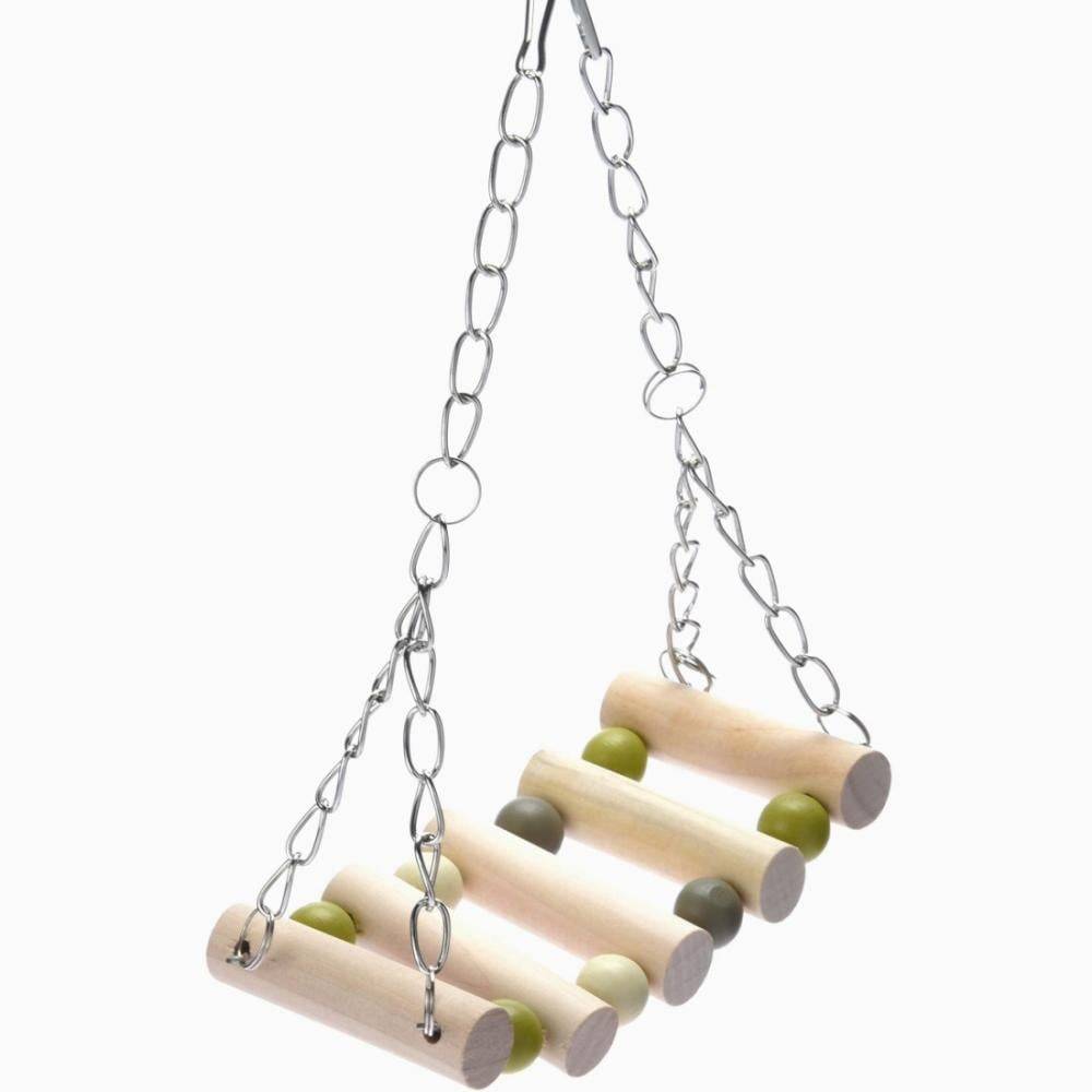 زولوكس جسر معلق خشبي مع سلسلة - العاب طيور Zolux Wood Suspension Bridge with Chain
