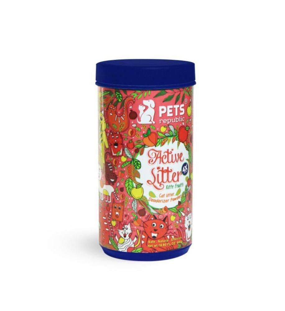 بيتس ريبابليك معطر الرمل لإزالة رائحة فضلات القطط برائحة الفواكه Pets Republic Cat Litter Deodorizer Powder