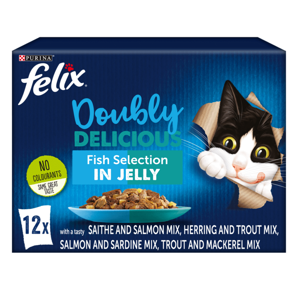 Purina Felix Doubly Delicious Fish Selection In Jelly Pouch 1Kg