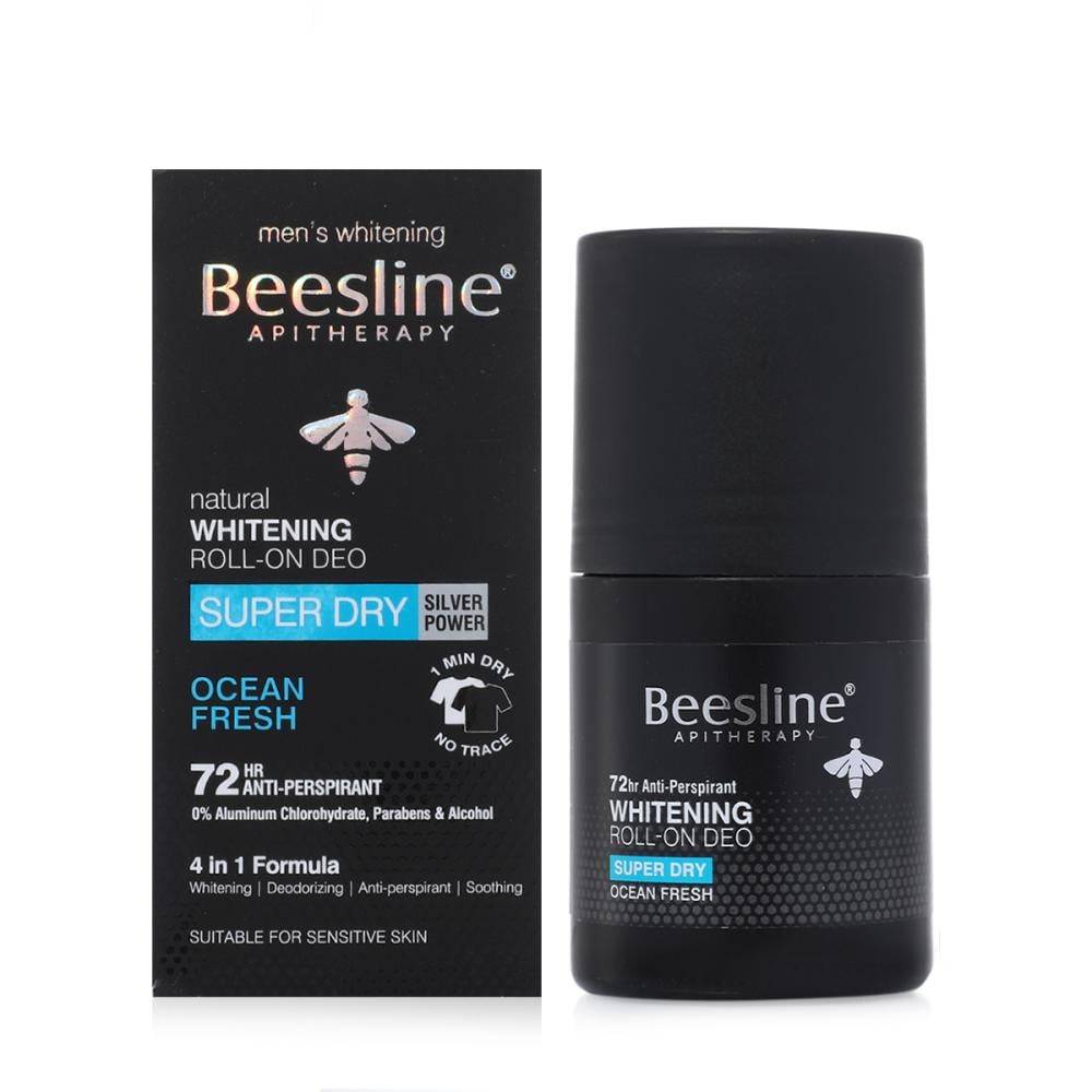 Beesline Deodorant Roll-On for Men, Fresh Marine, Skin Lightening - 50 ml