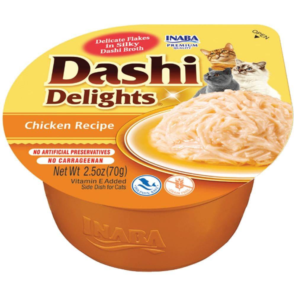 اينابا داشي ديلايت اكواب الدجاج في المرق 70غ INABA Dashi Delight Cups Chicken Recipe 70g