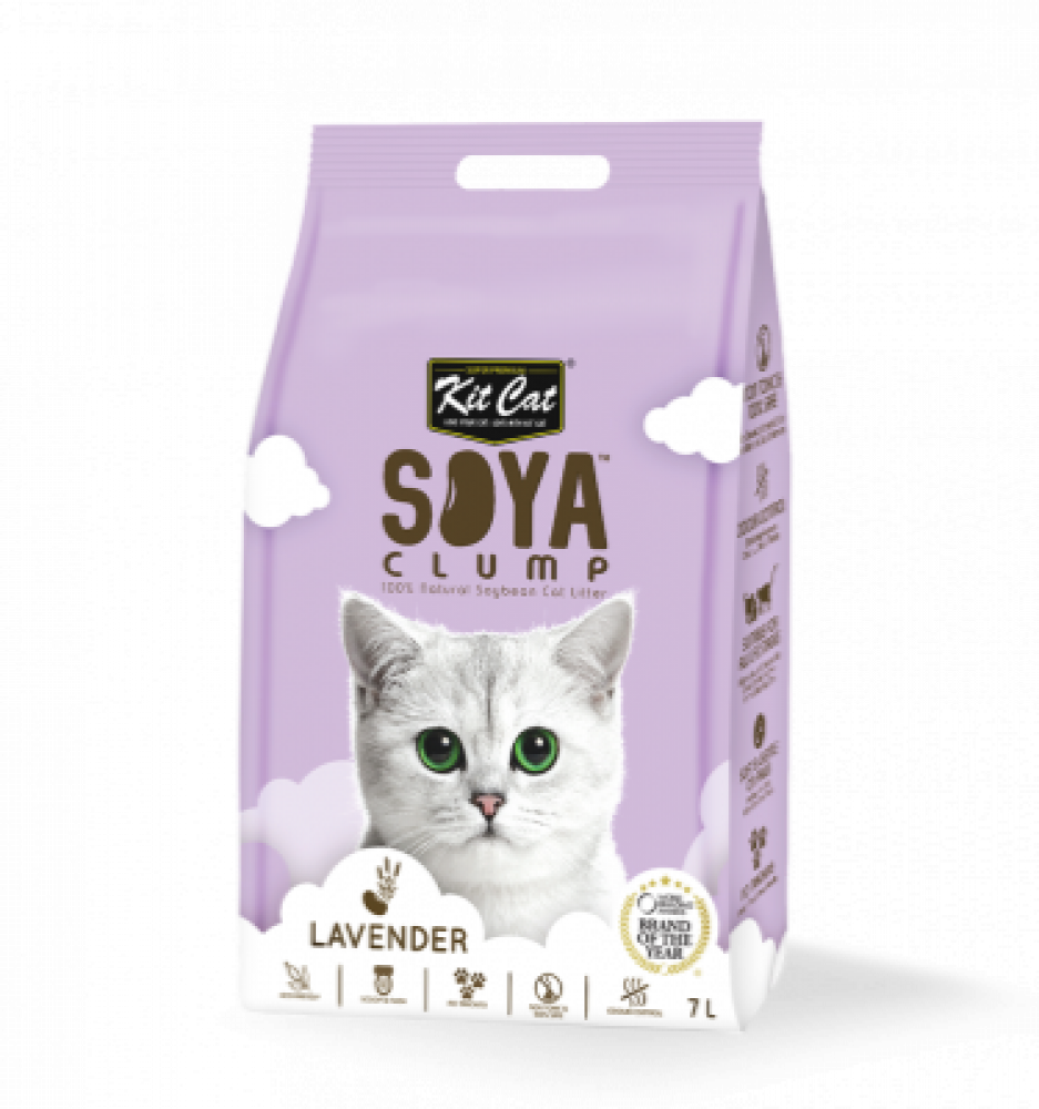كت كات رمل الصويا رائحة اللافندر 7 لتر KitCat SoyaClump Litter Lavender 7L