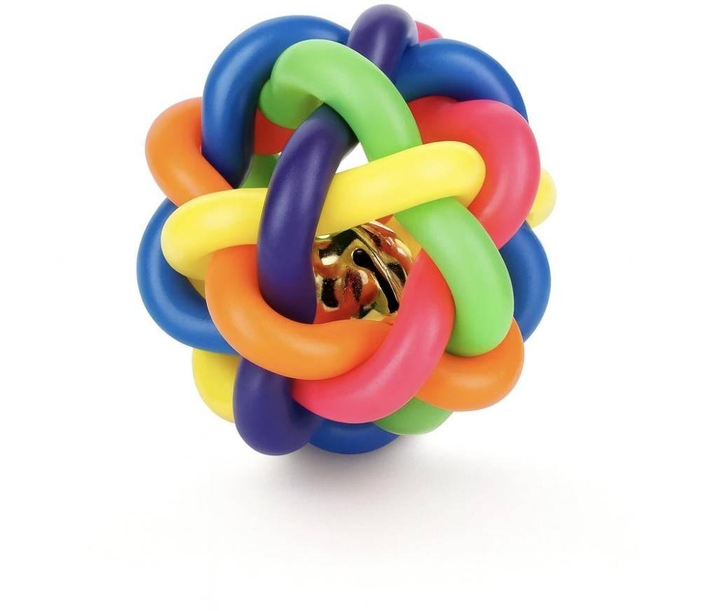 Bird toy, cat toy, one rubber ball with a bell