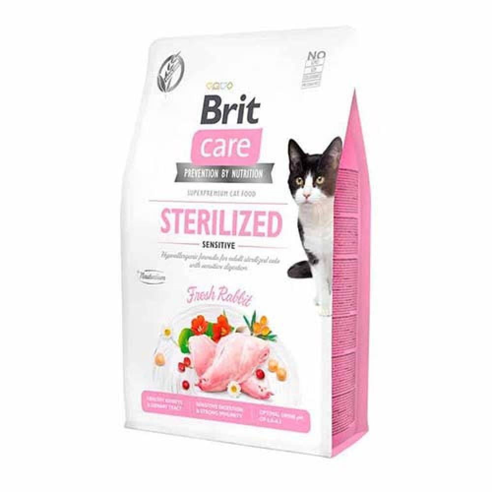 بريت طعام جاف للقطط المعقمة والحساسة خالي من الحبوب 2 كغ Brit Care Cat Grain-free Sterilized Sensitive 2kg