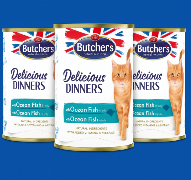 بوتشرز وجبة غذائية للقطط قطع السمك في الجيلي 400غ Butcher's Delicious Dinners Chunks in jelly with Ocean fish