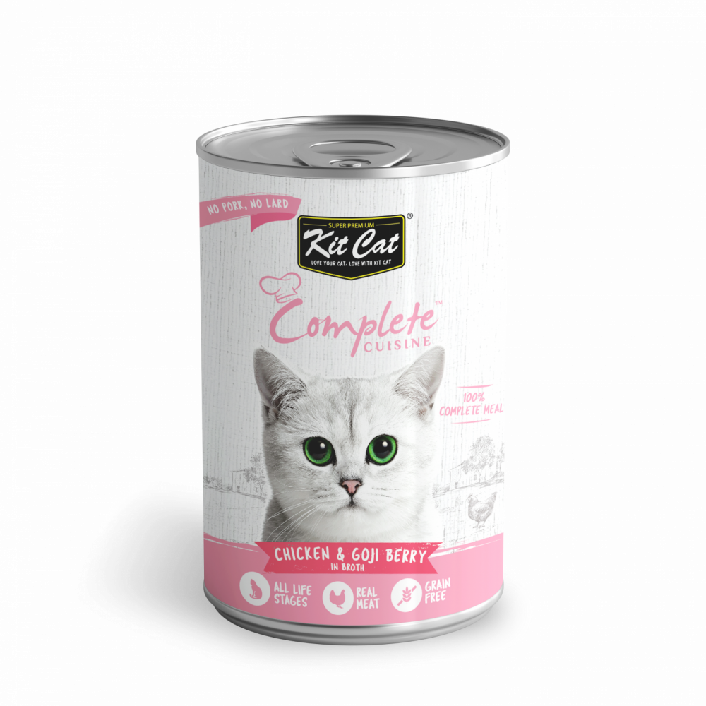 كت كات وجبة كاملة بالدجاج وتوت الغوجي في المرق 150غ Kit Cat Complete Cuisine Chicken And Goji Berry In Broth 150g