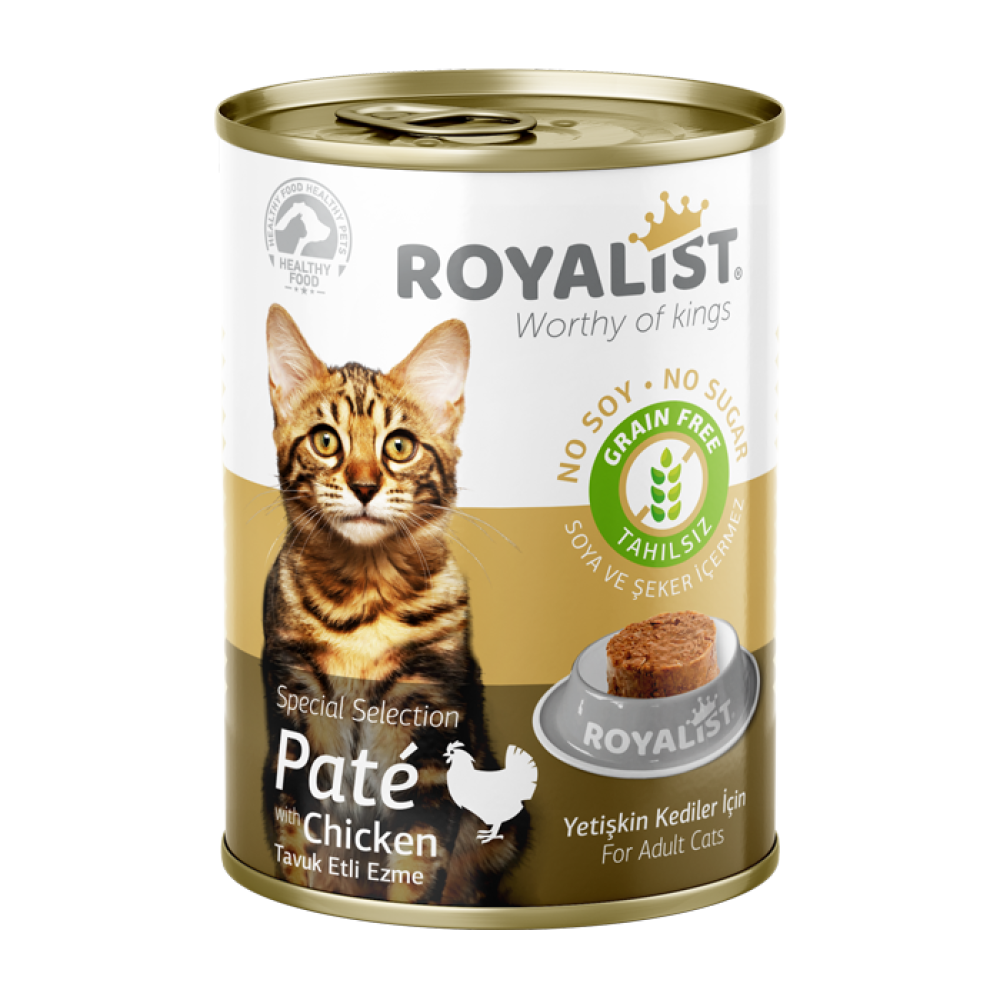 روياليست طعام رطب للقطط البالغة باتيه الدجاج Royalist Adult Cat Paté with Chicken 400g