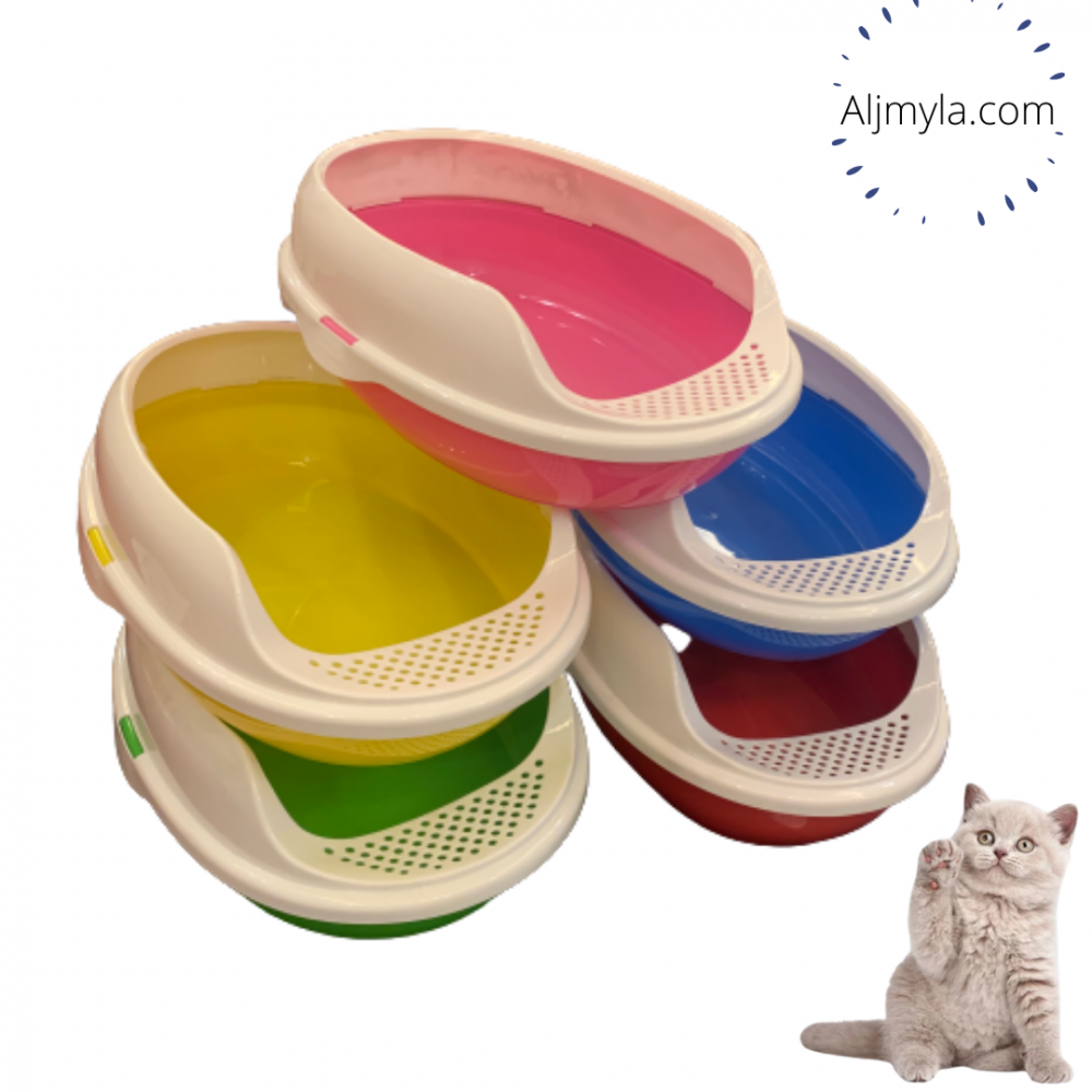 ليتر بوكس - صندوق التخلص من فضلات القطط حجم وسط Litter Box For Cat