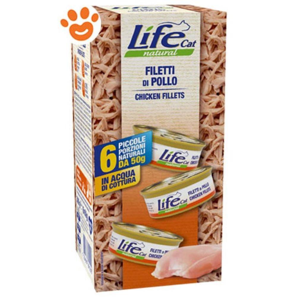 باكج لايف كات شرائح الدجاج Lifecat Chicken fillets (6x50g)