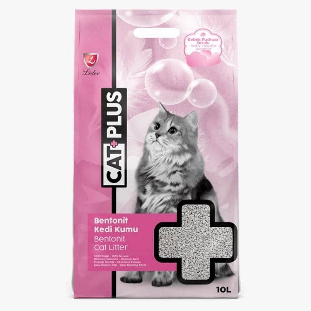 Cat plus baby bawder scented كات بلس رمل 10 لتر للقطط برائحة البيبي بودر