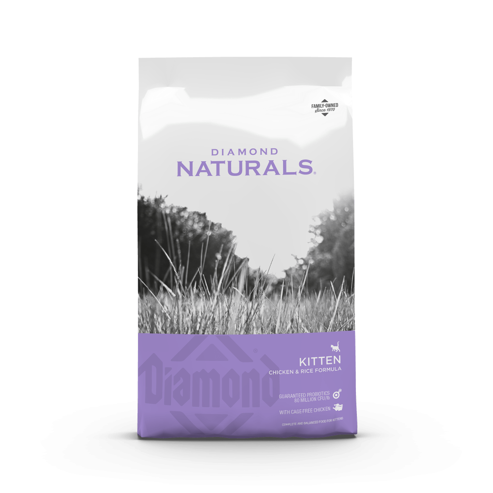 Diamond Naturals Kitten Formula Rich In Chicken With Rice 1kg دايموند ناتشورال طعام جاف للقطط الصغيرة بالدجاج والأرز 1 كج