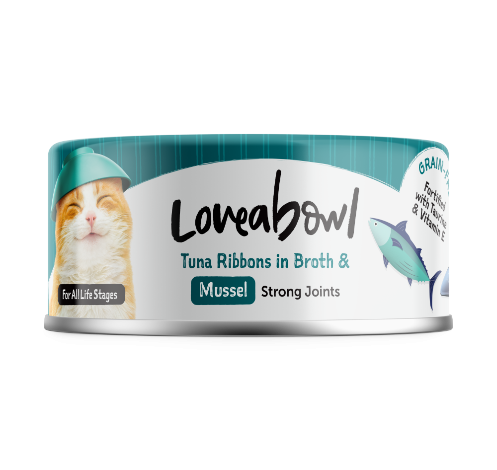 لاف اباول شرايح التونا في المرق مع المحار Loveabowl Tuna Ribbons in Broth MUSSEL