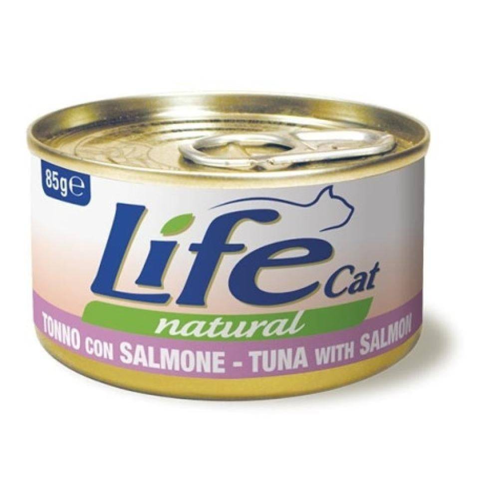 لايف كات معلبات تونة مع السلمون Life cat Tuna with salmon 85g
