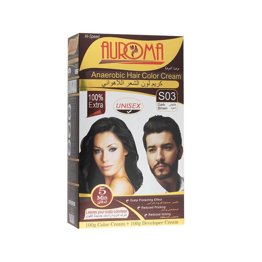 Oroma Ammonia Free Anaerobic Hair Coloring Cream - S03 Dark Brown 100 + 100 ml