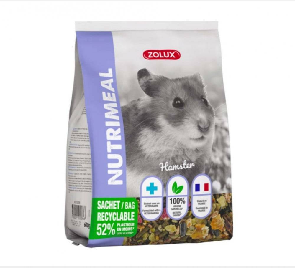 زولوكس نوتريميل 3 غذاء الهامستر 600 غ ZOLUX NUTRIMEAL 3 mix - Food for Hamster 600g