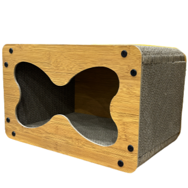 Wooden cat house - cat house - cat scratcher