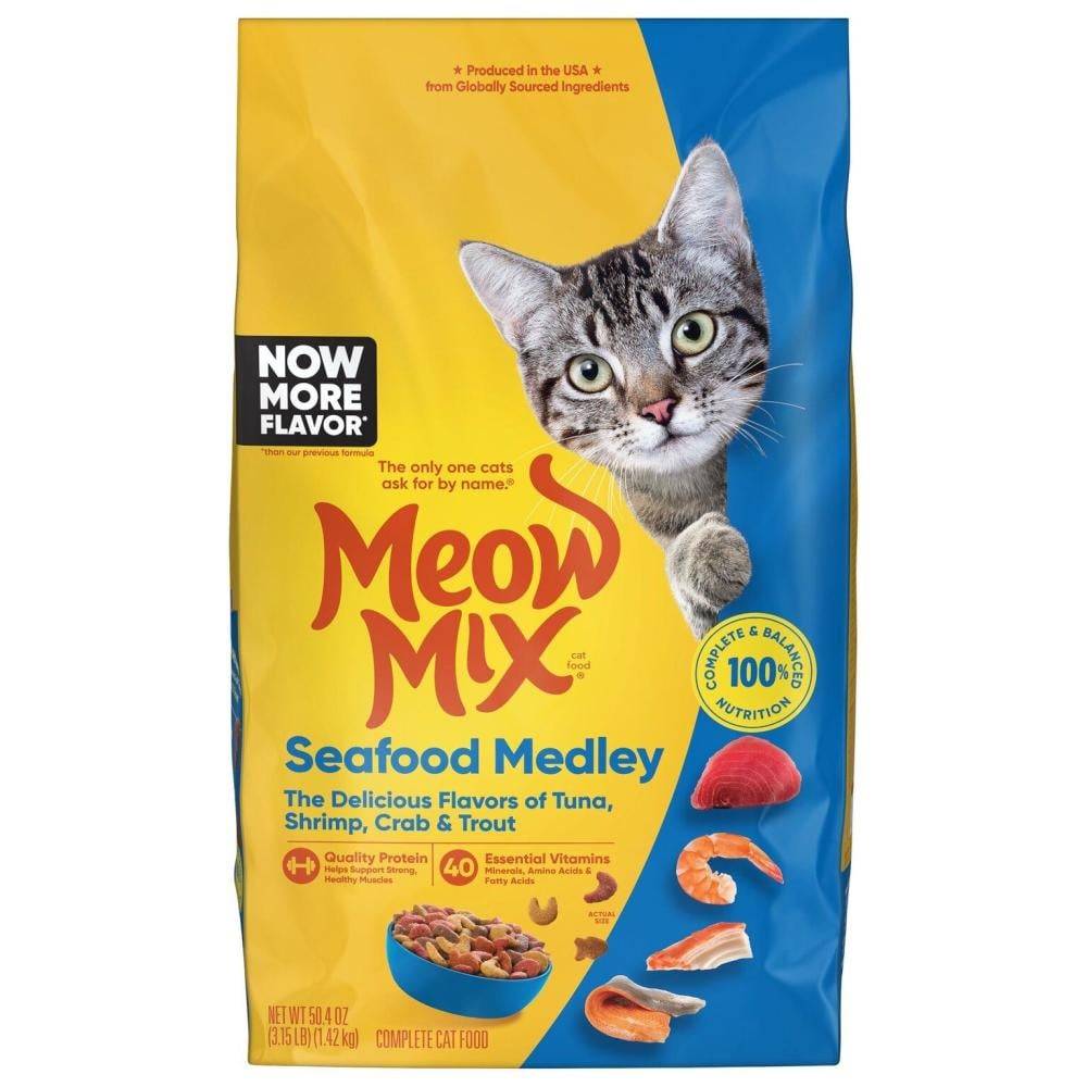 Meow Mix Seafood Medley Flavors Dry Cat Food مياو مكس طعام جاف للقطط نكهة سمك المحيط