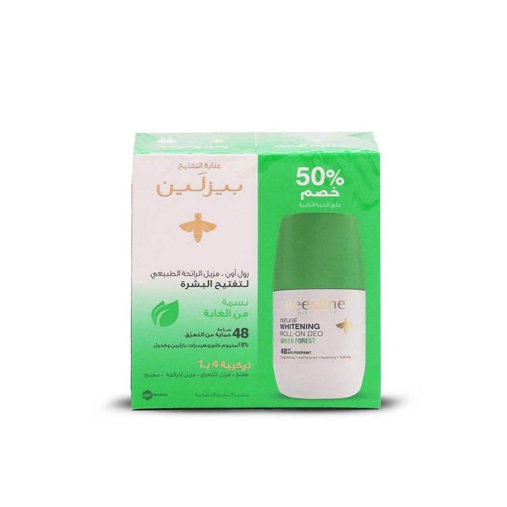 Beesline Roll-On Natural Skin Lightening Deodorant, Breeze of the Forest - 2*50 ml