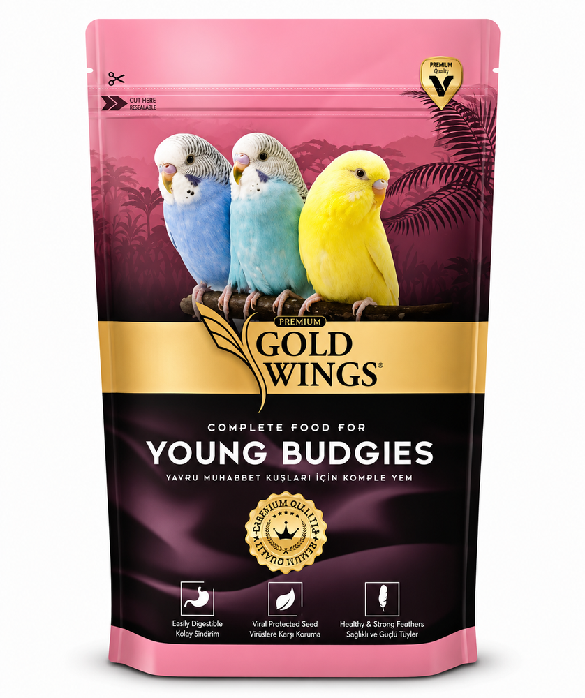 Gold Wings Premium - Young Budgie Bird Food - 1kg