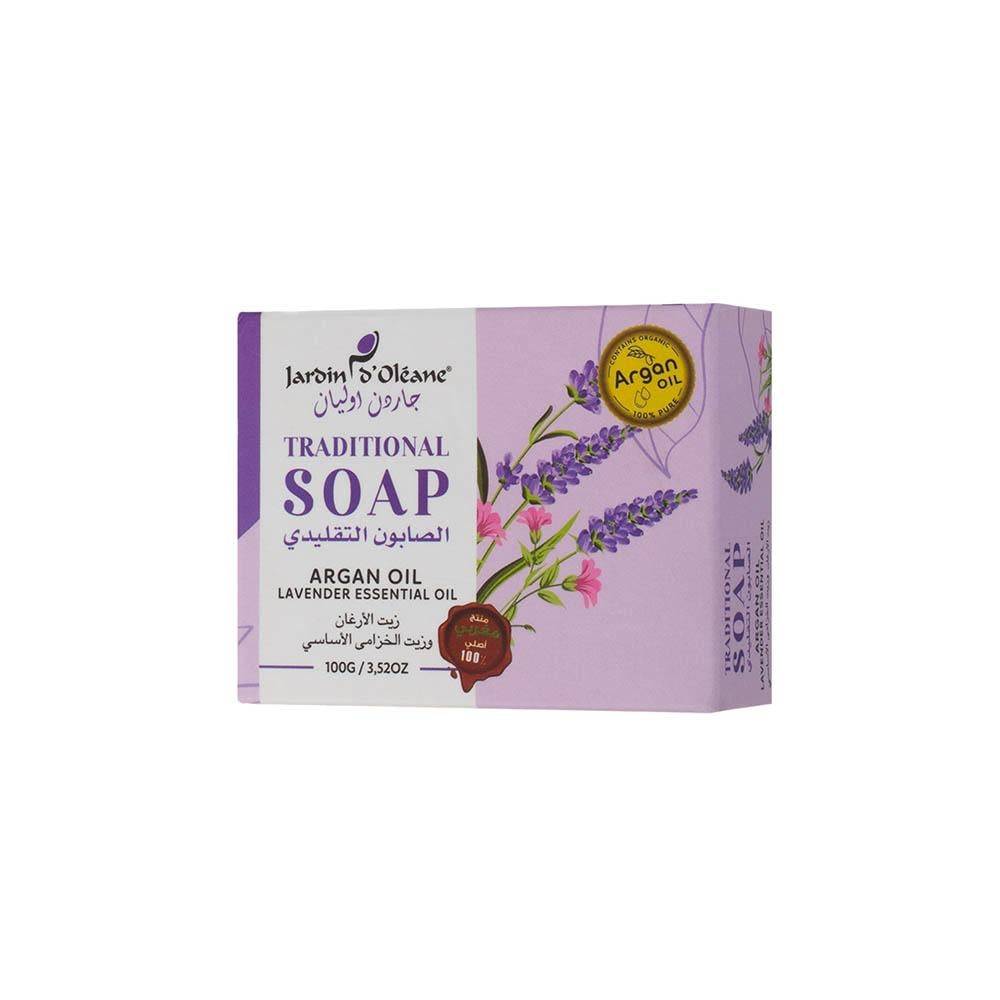 Jardin d'Oleane Traditional Soap with Argan Oil and Lavender Oil - 100 gm