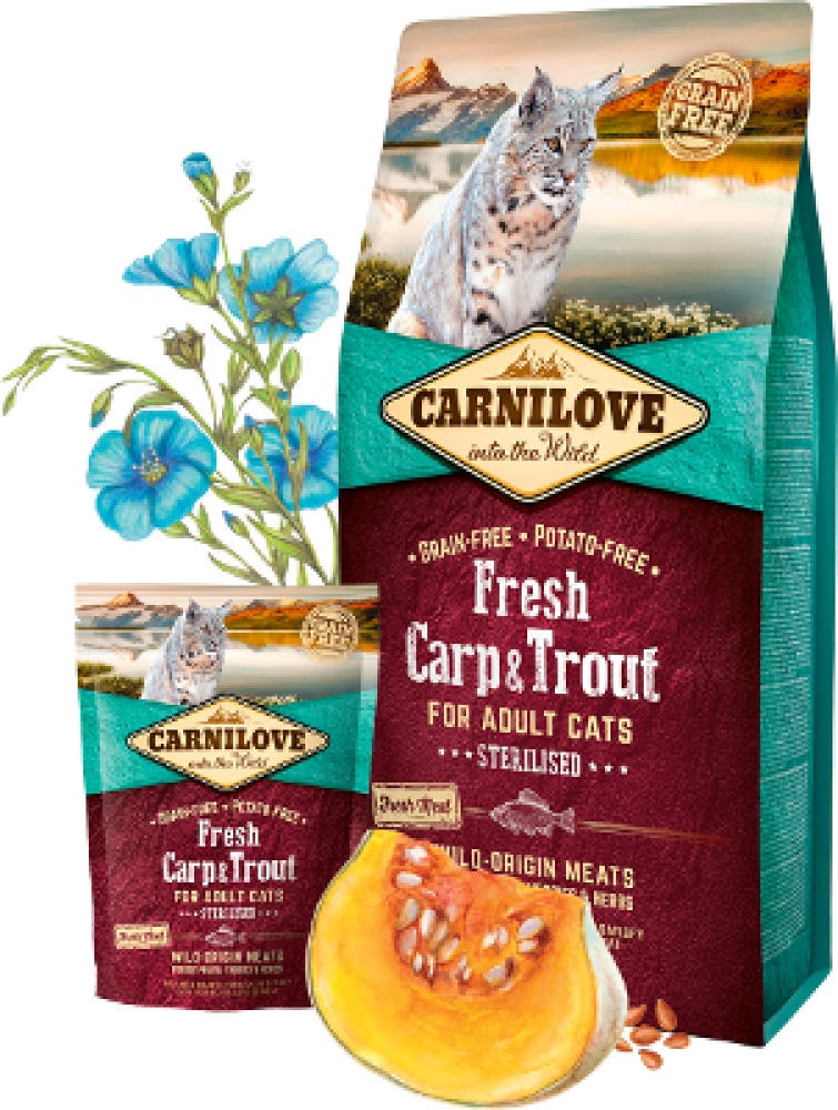 Carnilove Fresh Carp Trout Dry Food Sterilised 2Kg