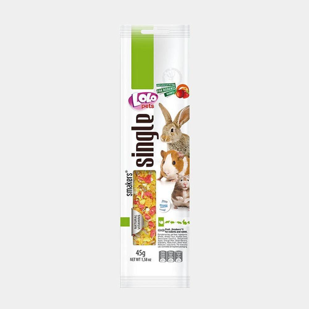 لولو بيتس مكافآت للارانب والهامستر بالفواكه 45 قرام Lolo pets smakers weekend style fruit for rodents 45g