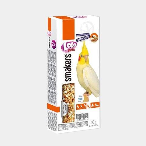 لولو بيتس سماكرز مكافآت طيور الكوكتيل اعواد الدخن والمكسرات - LoLo Pets smakers (yellow millet with Peanuts) 2Pcs