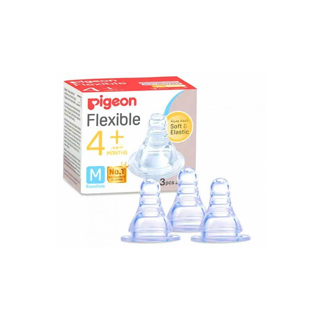 Pigeon flexible nipple, medium, 3 pieces, BPA-free