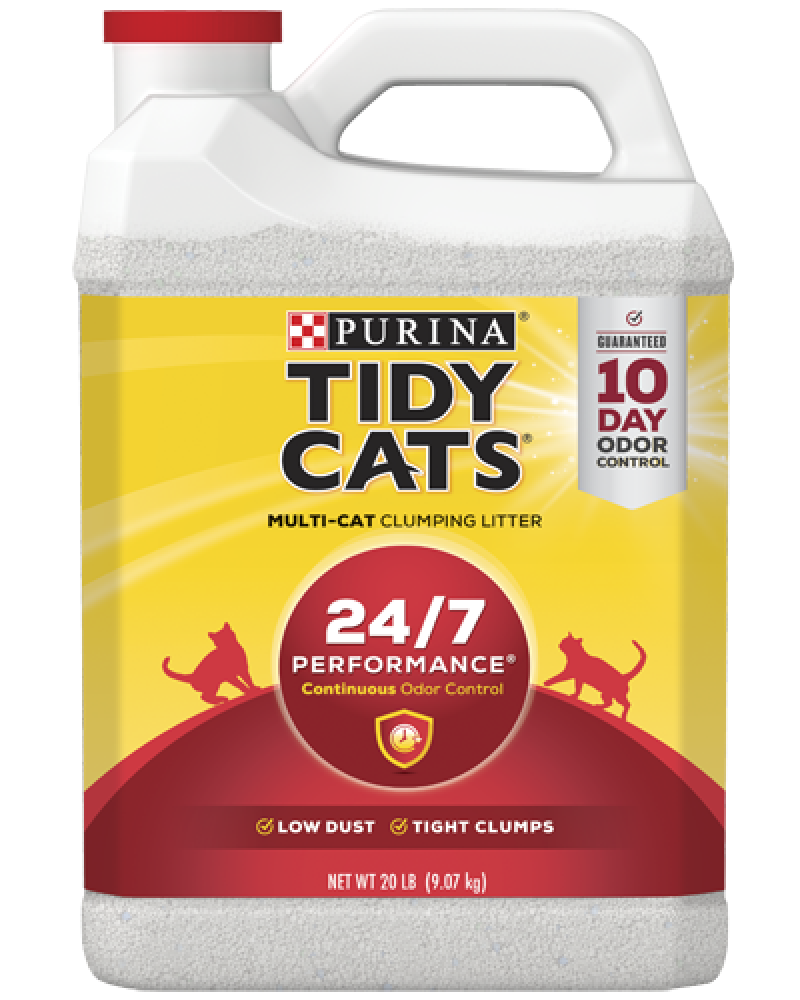 Purina Tidy Cat Litter for all types of cats Effective Clumping Purina Tidy Cats 24/7 Performance Clumping Cat Litter