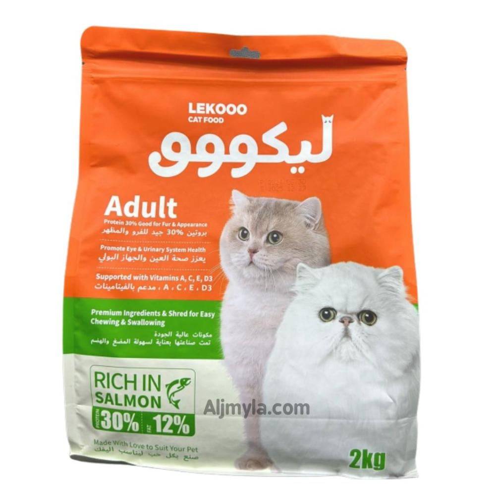 ليكووو دراي فود للقطط البالغة بالسلمون Adult LEKOOO SALMON