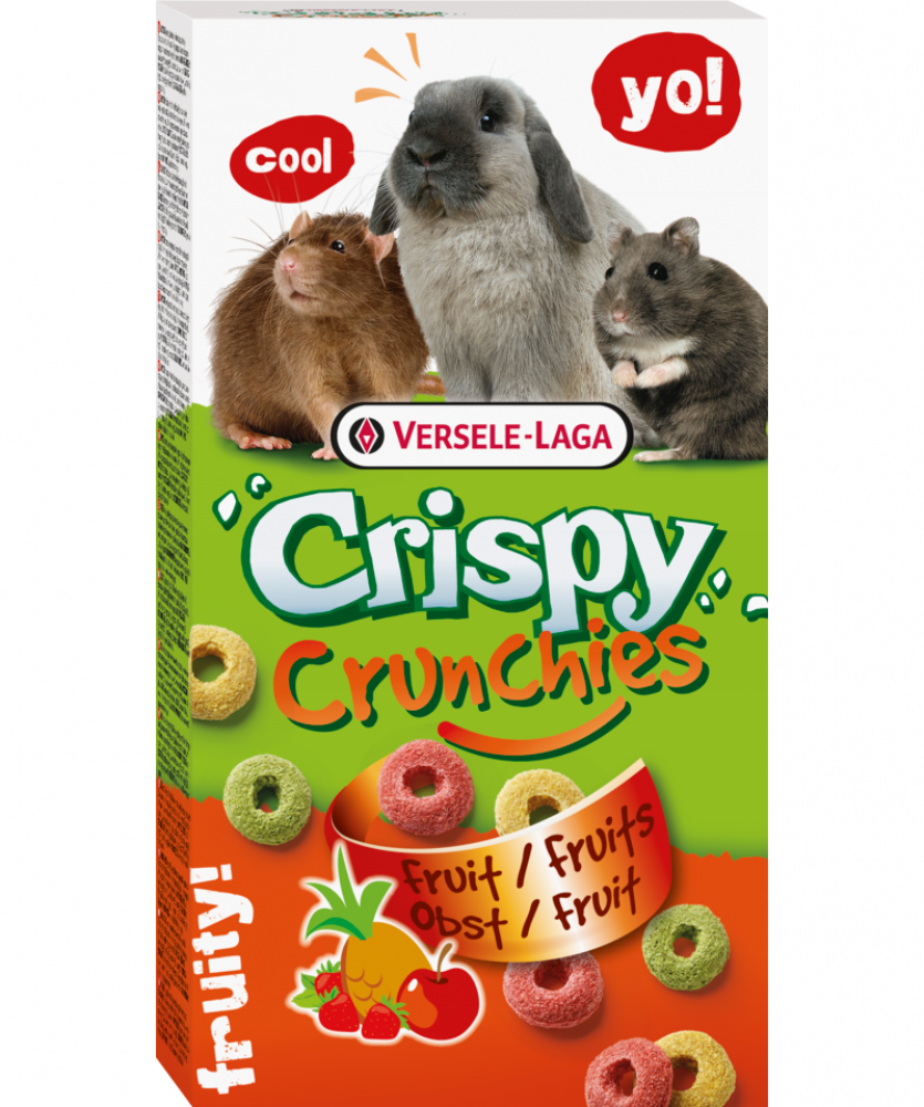 فیرسل لاقا كريسبي وجبة خفیفة للهامستر والارانب مقرمشات الفواكه 75غ Versele Laga Crispy Crunchies Fruit 75g