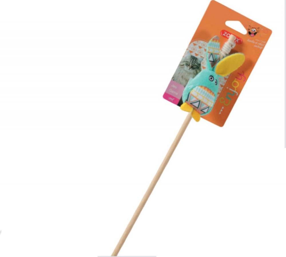 Zolux Cat Toy Rod Rabbit Green