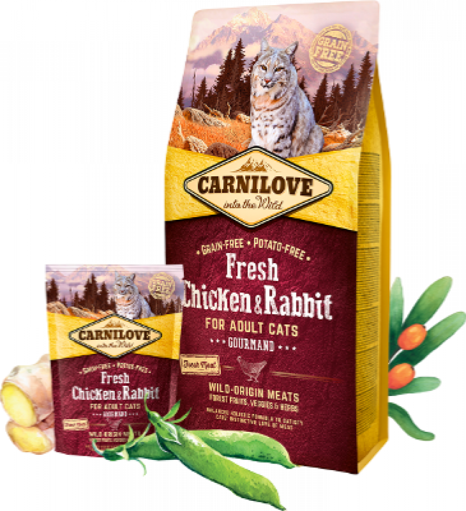 Carnilove Fresh Chicken Rabbit Dry Food Adult Cat 6Kg