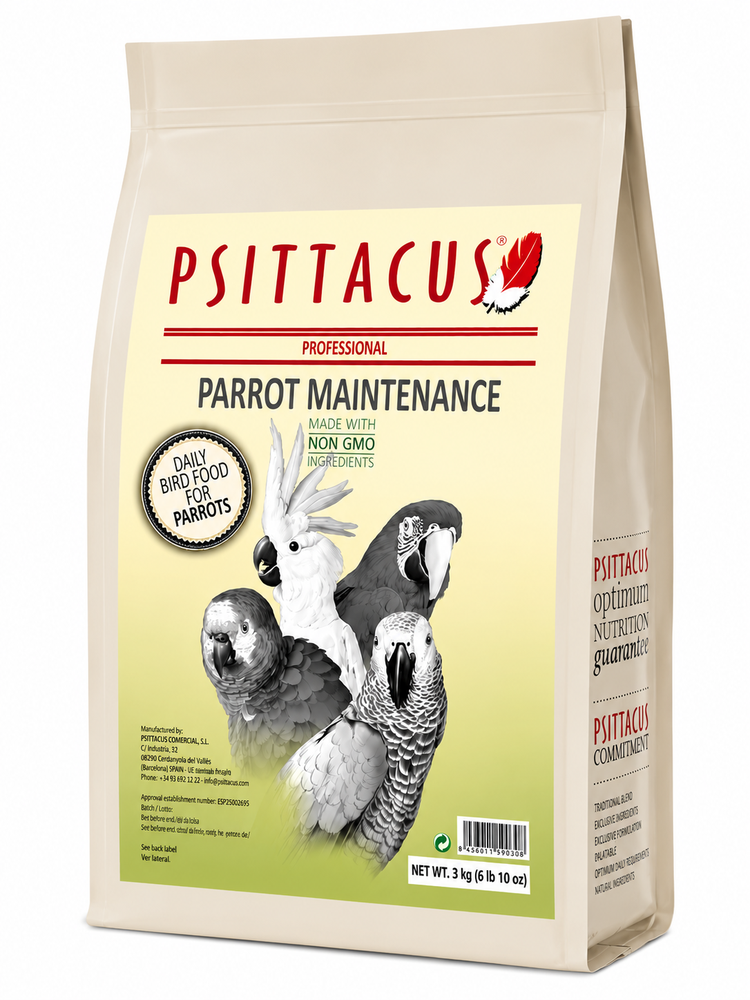 PSITTACUS PARROT MAINTENANCE غذاء يومي للطيور المتوسطة والكبيره من سيتاكوس 3kg/15kg