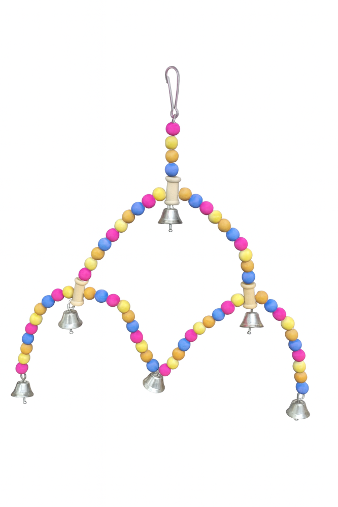 لعبة طيور خرز ملون مع أجراس – Bird Toy Colorful Beads with Bells