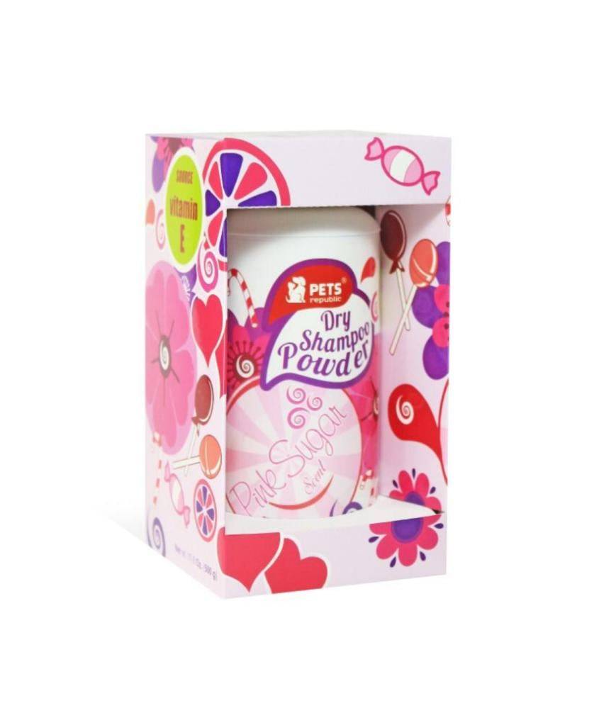 بيتس ريبابليك بودرة الشامبو الجاف برائحة الحلوى (بينك شوجر) Pets Republic Dry Shampoo Powder - Pink Sugar